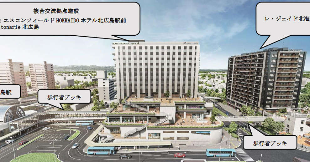 北海道・北広島駅に「トナリエ」が登場　商業施設とホテルを展開