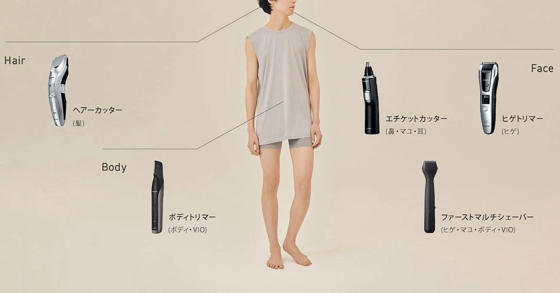 パナの「ボディトリマー」100万台突破　男性の“体毛ケア”事情、驚きの変わり方