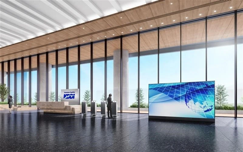 KDDIの新本社は“未来の実験場”　キャンプ場モチーフのコワーキング、AIデータセンター展示も